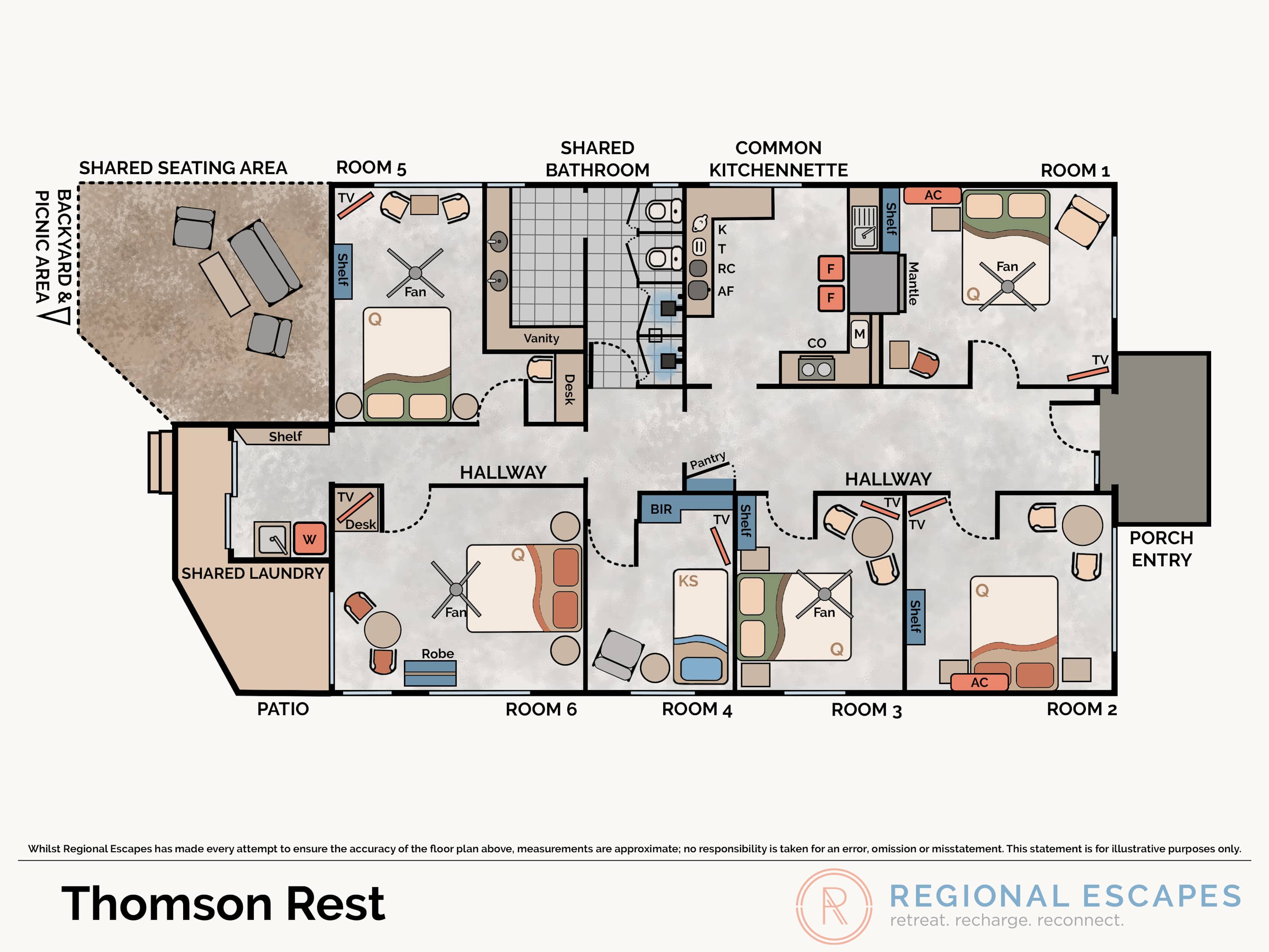 Furnished 6 Bedroom House in Belmont